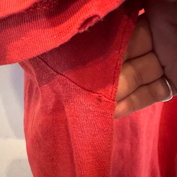 Vtg Ladies Unisex 1970s Rainbow Glitter Led Zeppelin Red T Shirt Sz S/M*READ - Picture 8 of 11